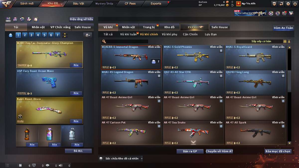 shop acc cf uy tin gia re